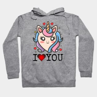 Valentines Day Unicorn Hoodie